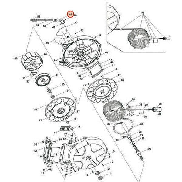 部品・代引き不可] 三協リール SHR-35Z用パーツ 【 インレット3/8