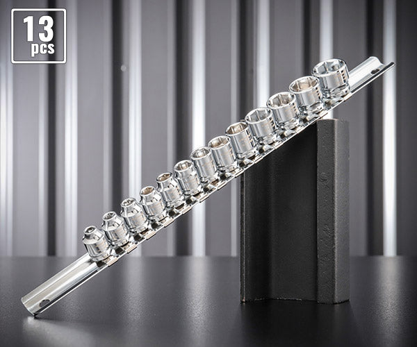 シグネット 1/4DR 13PC ショートソケットセット(6角) (11135)(4712818939286) SIGNET