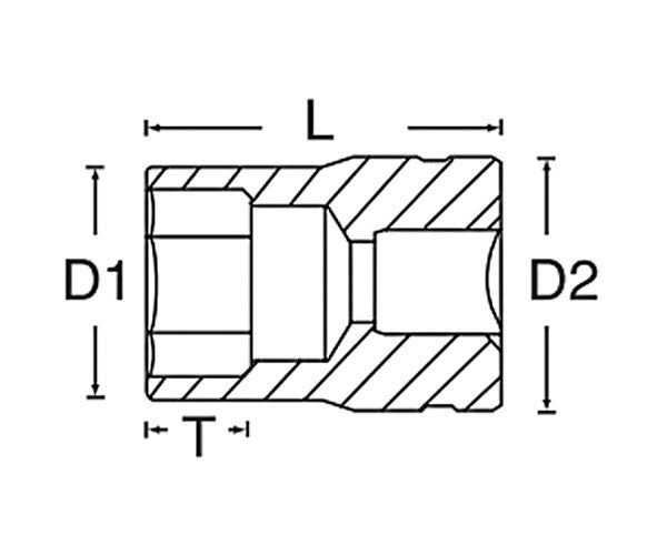 シグネット 1/4DR 8mm ソケット (6角) (11308)(4712818930351) SIGNET