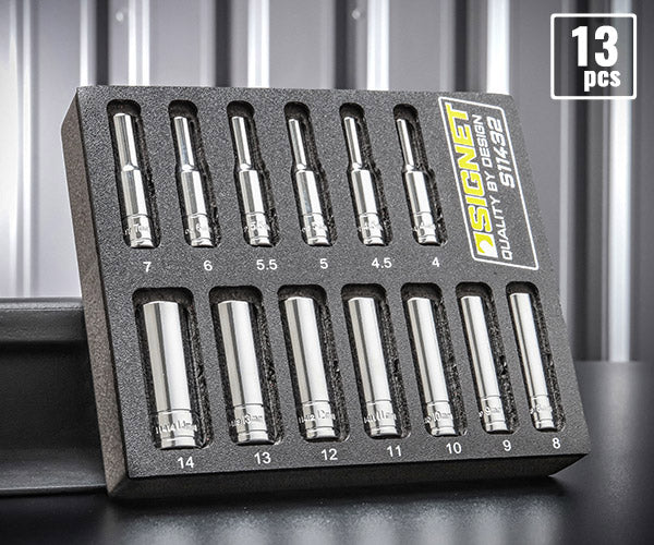 シグネット 1/4DR 13PC ディープソケットセット DESIGNトレー (11432)(4712818935233) SIGNET