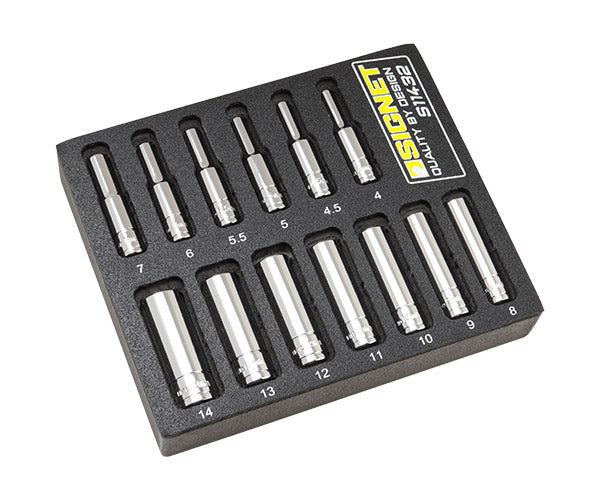 シグネット 1/4DR 13PC ディープソケットセット DESIGNトレー (11432)(4712818935233) SIGNET