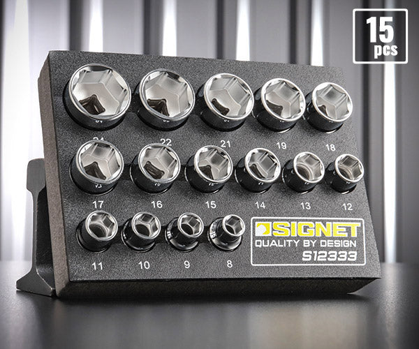 シグネット 3/8DR 15PC ソケットセット DESIGNトレー (12333