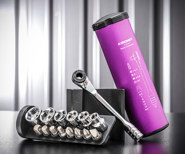 【11月の特価品】シグネット 15PC ミニラチェマルチソケット&ビットセット パープル (22061)(4712818975598) SIGNET