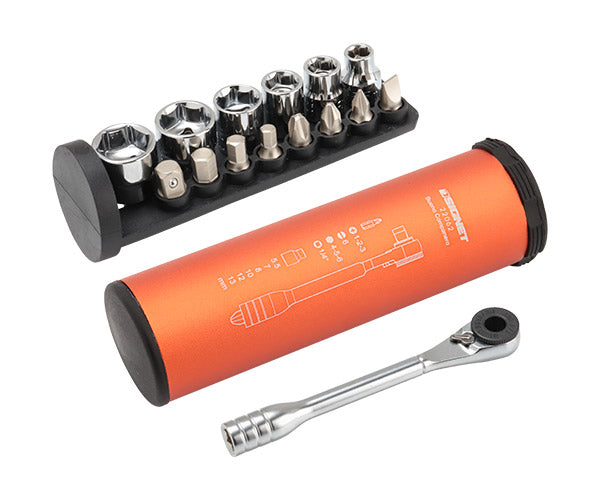 シグネット 15PC ミニラチェマルチソケット&ビットセット オレンジ (22062)(4712818975604) SIGNET