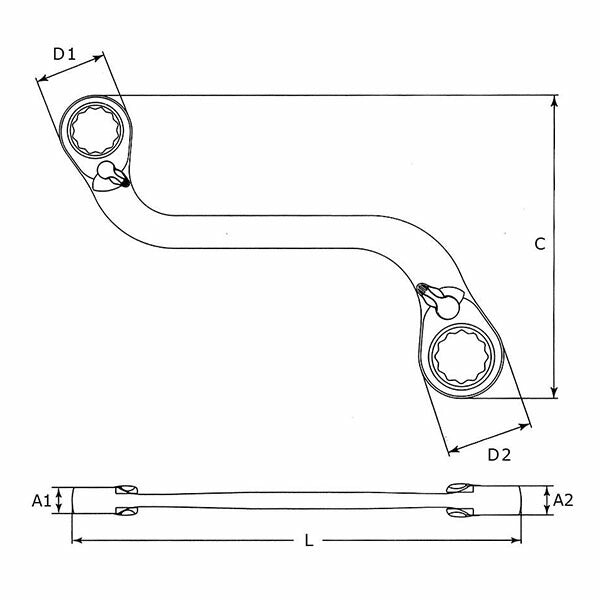 シグネット 11X13mm S型リバーシブルSIGNETレンチ (34904)(4712818996296) SIGNET