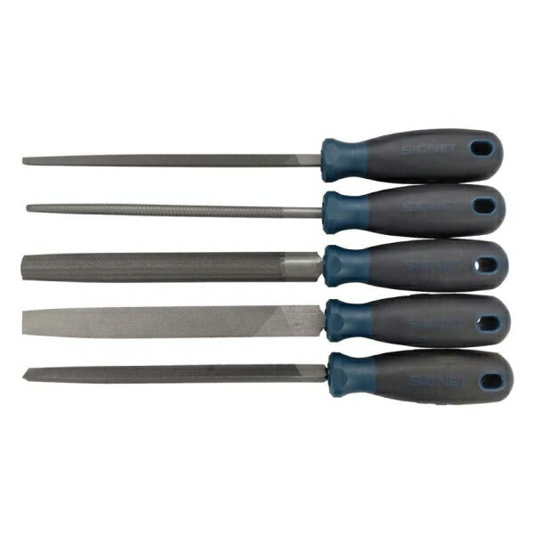 シグネット 5PC 鉄工ヤスリセット(鉄用) 200mm (46170)(4712818940114) SIGNET