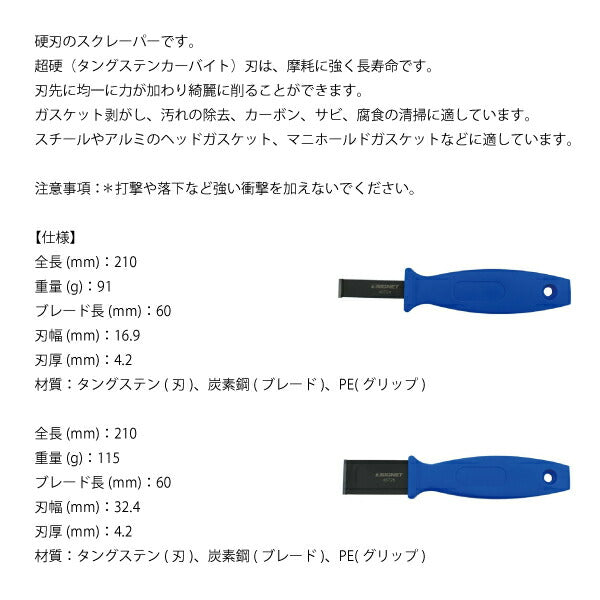 シグネット 超硬刃スクレーパーセット (46723)(4712818968095) SIGNET