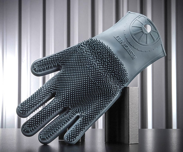 シグネット 両面シリコン洗車手袋テブラシ グレー (49057)(4712818967555) SIGNET