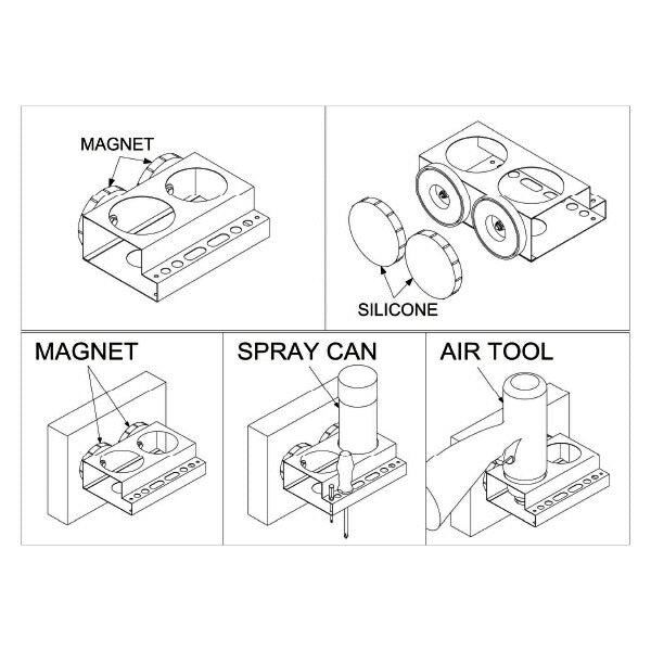 シグネット マグネットツールホルダー(スプレー缶・インパクトレンチ) (54593)(4712818918779) SIGNET