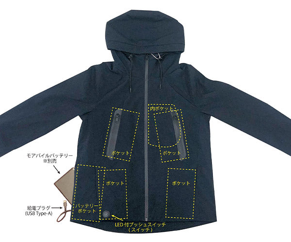 シグネット USB STYLE J-WARMERウルトラヒートジャケットM (56281)(4712818919769) SIGNET