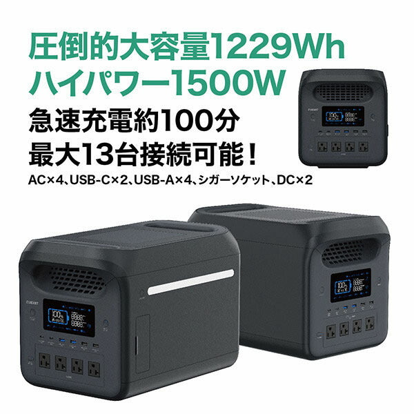 シグネット ポータブル電源 パワーステーション1500W (63196)(4712818963618) SIGNET