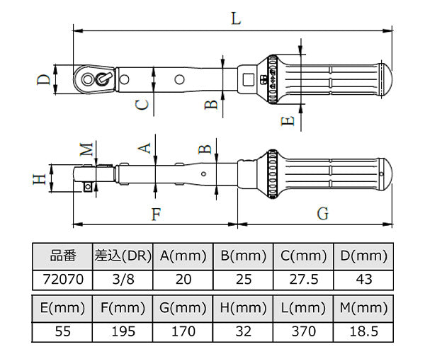 シグネット 3/8DR トルクレンチ 10-50NM (72070)(4712818912067) SIGNET