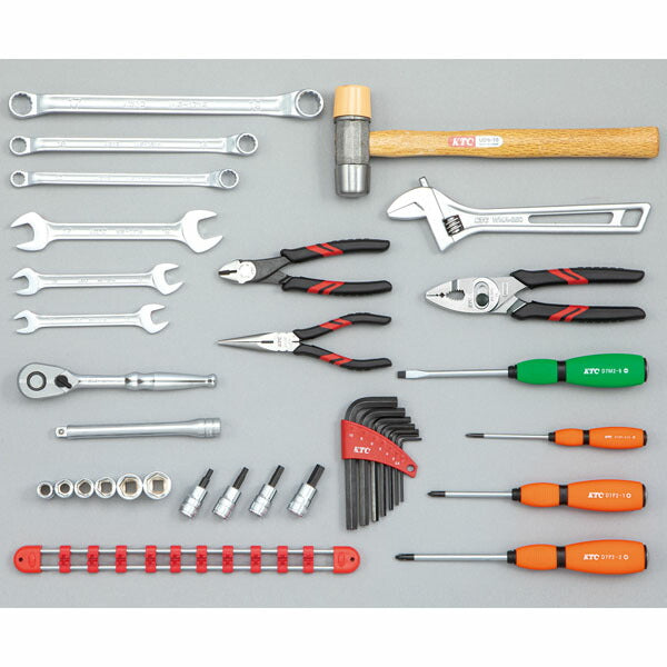 【特典付】 KTC SK33526M 9.5sq. 工具セット 35点 京都機械工具 EK-5採用 一般機械整備 インダストリアルモデル シルバー 2026SK