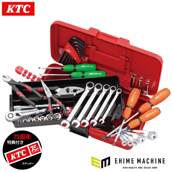 【特典付】 KTC SK34026PS 9.5sq. 工具セット 40点 京都機械工具 EKP-5採用 DIY用 レッド 2026SK