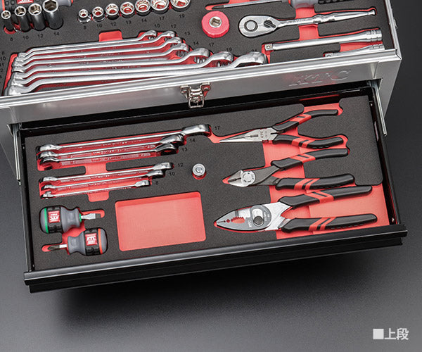 KTC SK35025XSBK 9.5sq. 工具セット 50点 京都機械工具 SKX0222SBK 深型引出し採用 2025NEWモデル シルバー×ブラック