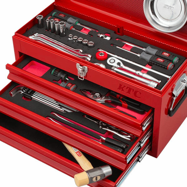 KTC モーターサイクルツールセット 9.5sq 51点 レッド SK3511XRMC (4989433987095) 京都機械工具
