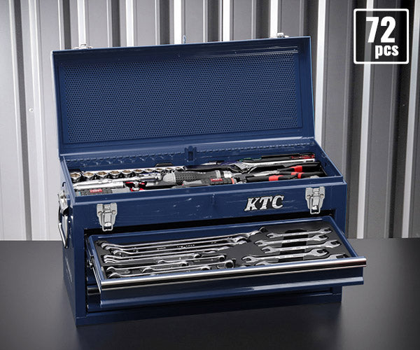 KTC 9.5sq. 72点工具セット ネイビー SK37220XNVEM SKX0213NV 採用モデル エヒメマシンオリジナル ツールセット 京都機械工具