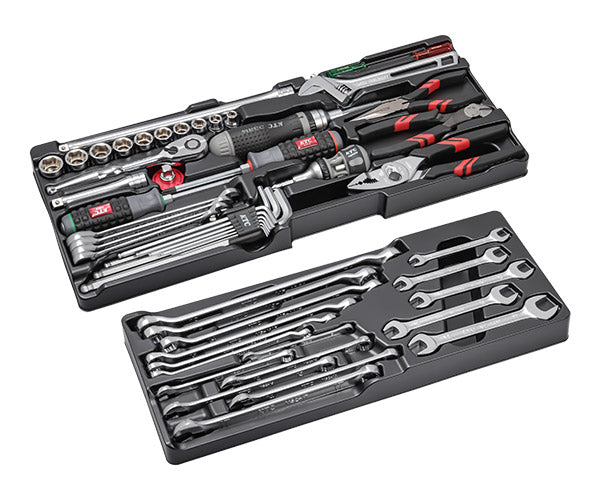 KTC 9.5sq. 工具72点セット 樹脂成型トレイ付 ケース無し (SK37220XT) エヒメマシンオリジナル ツールセット