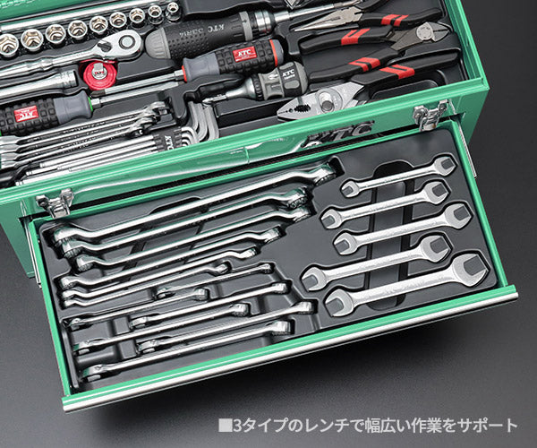 KTC SK37220XTGEM 9.5sq. 72点工具セット ターコイズグリーン オリジナルツールセット SKX0213TGEM BR390 採用 ツールセット エヒメマシンオリジナル商品