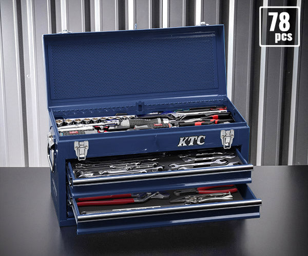 KTC 9.5sq. 78点工具セット ネイビー SK37820XNVEM SKX0213NV 採用モデル エヒメマシンオリジナル ツールセット 京都機械工具