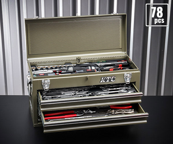 KTC SK37820XODEM 9.5sq. 78点工具セット オリーブドラブ オリジナルツールセット SKX0213ODEM 採用モデル エヒメマシンオリジナル商品