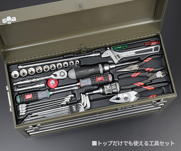 KTC SK37820XODEM 9.5sq. 78点工具セット オリーブドラブ オリジナルツールセット SKX0213ODEM 採用モデル エヒメマシンオリジナル商品