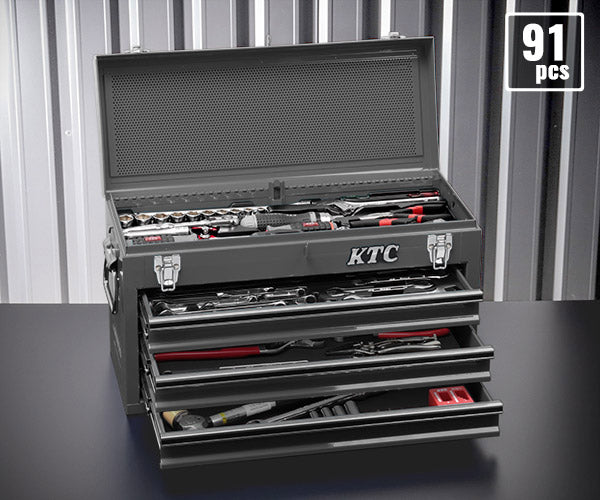 KTC 9.5sq. 91点工具セット マットグレー SK39120XMGYEM SKX0213MGY 採用モデル エヒメマシンオリジナル ツールセット 京都機械工具