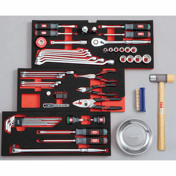 KTC 工具セット チェストタイプ 60点(レッド) SK4601XR 12.7sq 大型車・農機整備向け (4989433987163) 京都機械工具