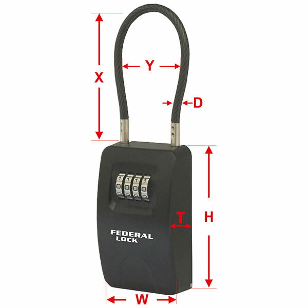 【12月の特価品】日本正規品 フェデラル ダイヤル式キーボックスL ワイヤー吊下げタイプ (SKC-004-P)(4545301109220) FEDERAL