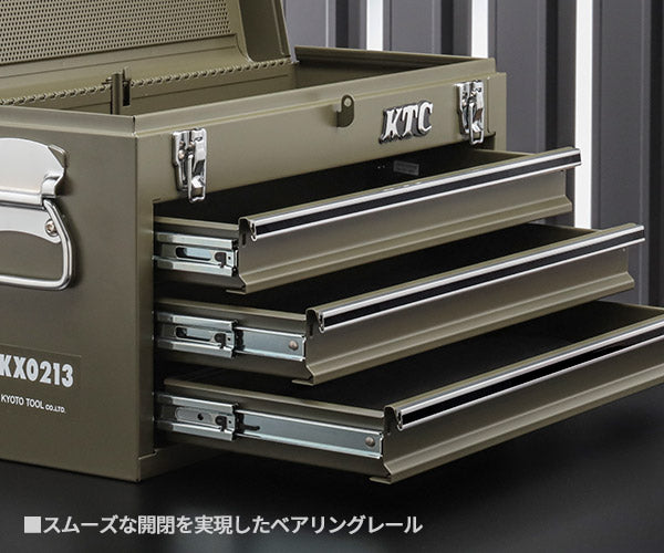KTC工具箱 SKX0213ODEM ツールチェスト オリーブドラブ 京都機械工具xエヒメマシンオリジナル商品