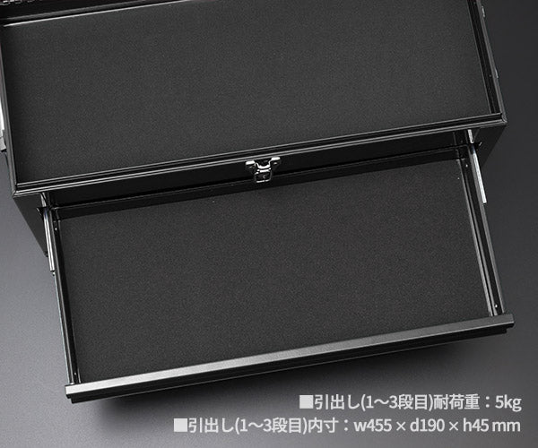 KTC工具箱 SKX0223BK ツールチェスト(3段3引出し) ブラック 京都機械工具 SKX0213BK後継品 ストレージ