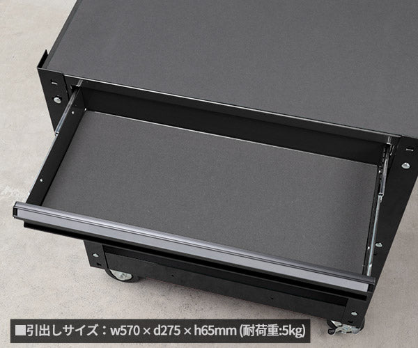 KTC SKX2613BKST4 ツールワゴン ブラック 京都機械工具 3段1引出し 工具ワゴン 工具入れ 2026SK