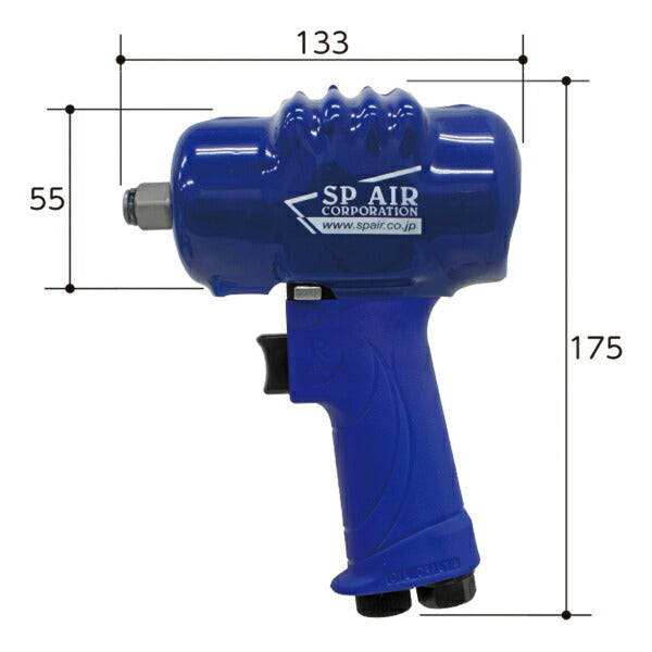 SP AIR 12.7sq. コンポジットインパクトレンチ (プロテクトカバー付) SP-7146ex