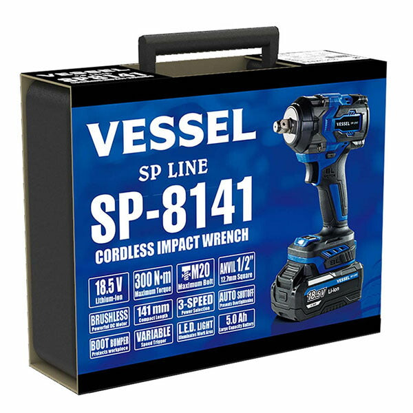 ベッセル SP-8141J 充電式インパクトレンチ 18.5V 12.7sq 最大トルク300N・m (4545695003937) VESSEL 正規品