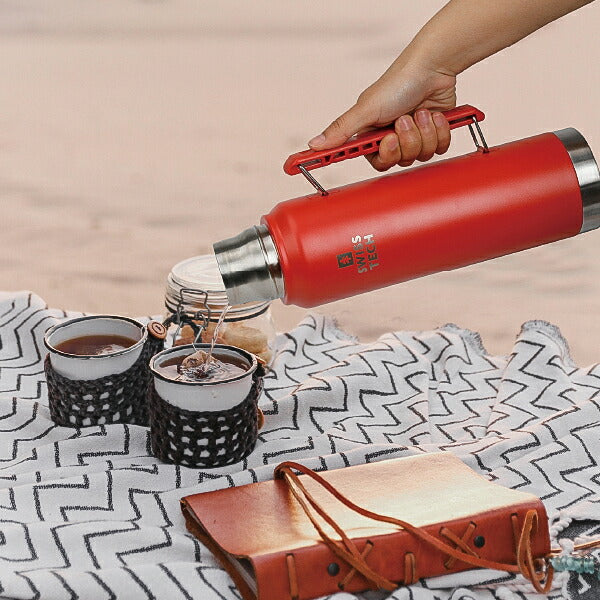 スイステック ST076006 魔法瓶 赤色 1200ml 18-8ステンレス製 SWISS TECH