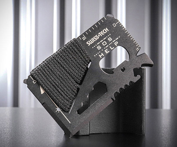 スイステック ST33329 マルチサバイバルカード 硬質ステンレス製 17-IN-1 カード型マルチツール SWISS TECH