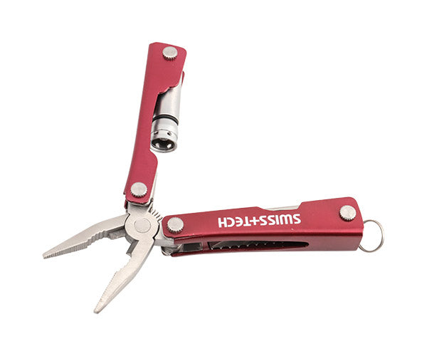 スイステック ST35000 折りたたみマルチツール LEDライト ケース付 ステンレス製 8-IN-1 マルチプライヤー SWISS TECH