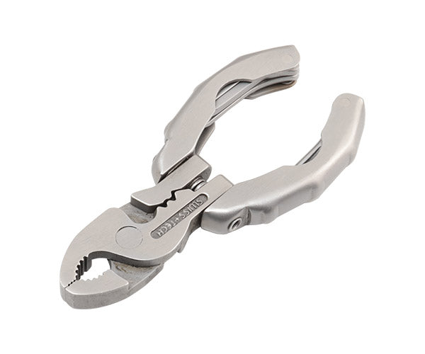 スイステック ST50016 折りたたみマルチツール キーホルダー 硬質ステンレス製 9-IN-1 マルチプライヤー SWISS TECH