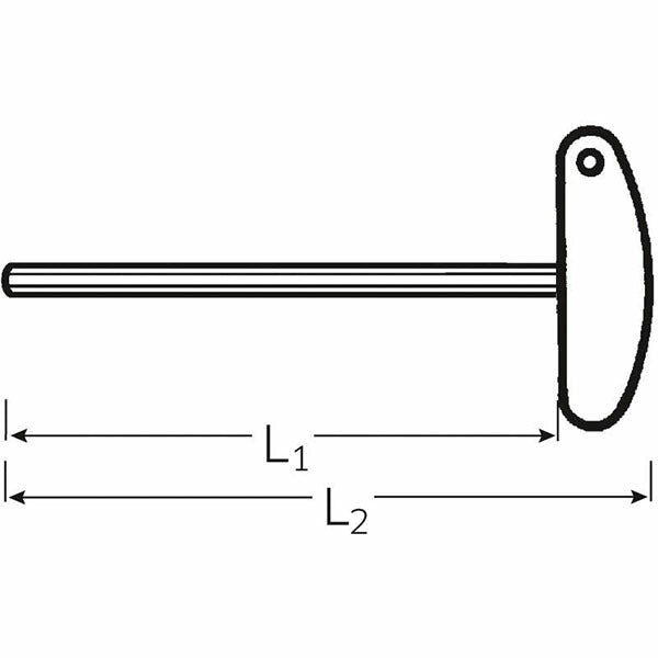 日本正規品 スタビレー 10768-8 Tハンドル 六角ドライバー 8mm 軸長200mm (4018754091485) STAHLWILLE