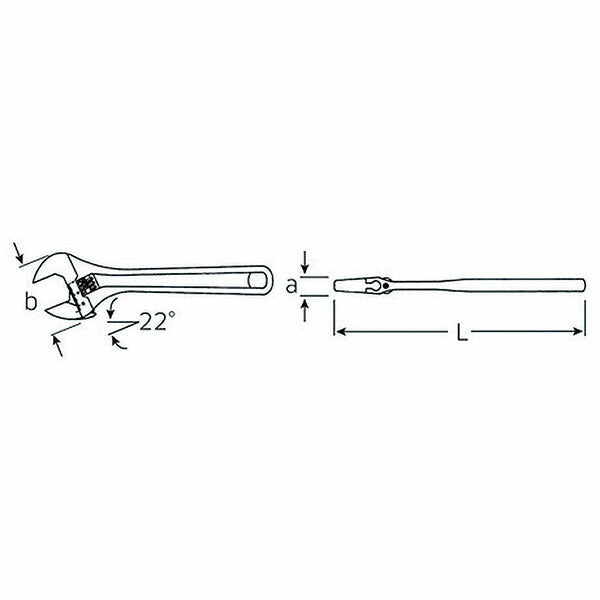 日本正規品 スタビレー 4025-18 モンキーレンチ クローム 460mm 最大開口53mm 目盛付 (4018754019618) STAHLWILLE