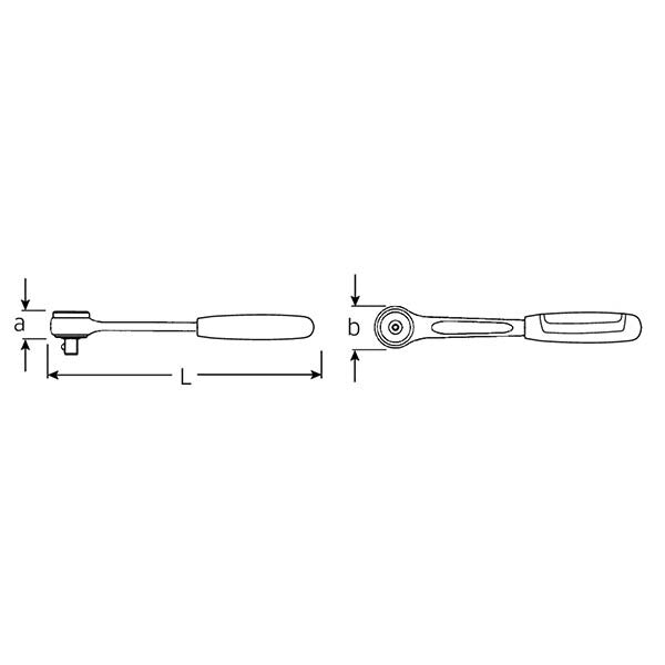 日本正規品 スタビレー (1/4SQ) 80ギア ミニラチェットハンドル 送り角4.5° クイックリリース (418QR)(4018754291366) STAHLWILLE
