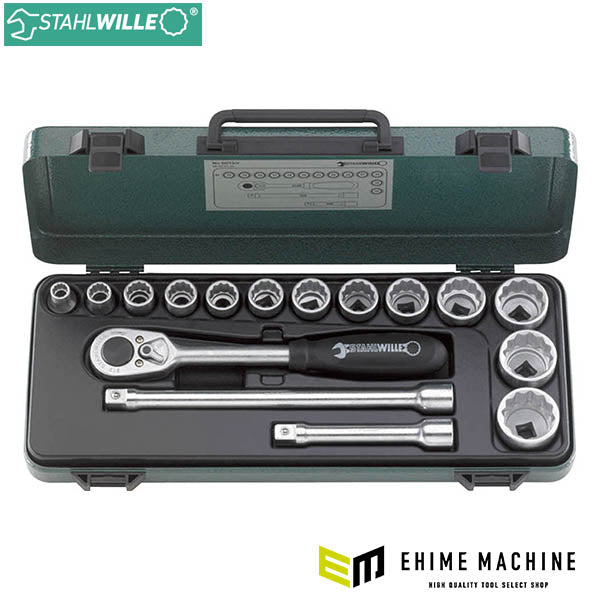 日本正規品 スタビレー (1/2SQ)ソケットレンチセット 12角 13サイズ 10~34mm (50/13/3)(4018754079391) STAHLWILLE