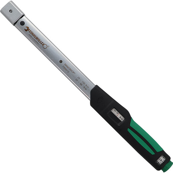 【エクストラセール】日本正規品 スタビレー トルクレンチ 25-130Nm MANOSKOP 730N 板バネ式リセット不要 出荷時公差±3% ヘッド交換式 成績証明書付 (730N/12) (4018754139538) STAHLWILLE