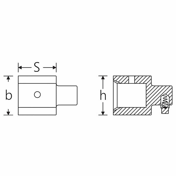 日本正規品 スタビレー 7370/10 差替アダプター 差込9×12mm 凹14×18→凸9×12 (4018754161034) STAHLWILLE