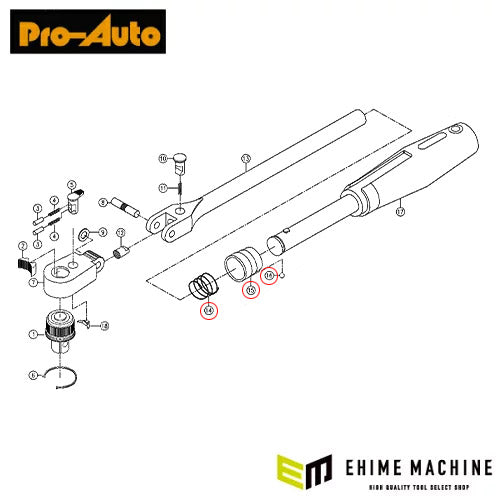 部品・代引き不可] Pro-Auto ラチェットヘッドリペアキット STR-F3RK3
