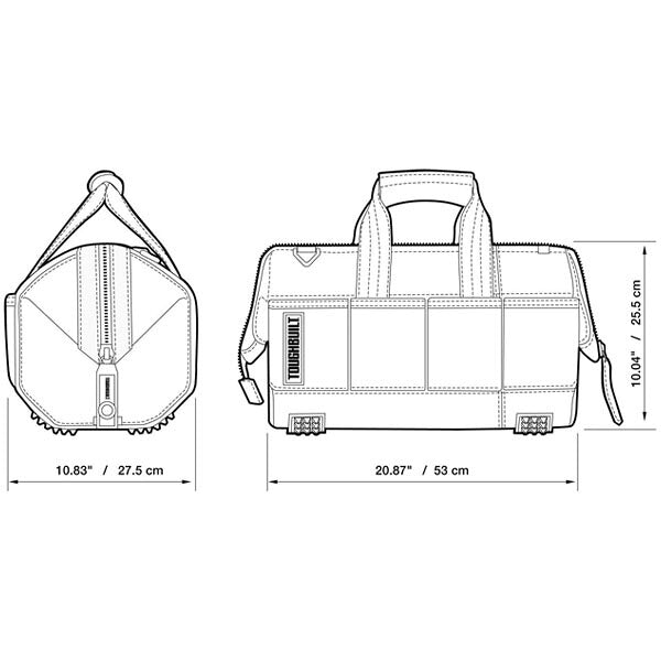 日本正規品 タフビルト 16インチ マッシブマウス ツールバッグ 38ポケット HardBody ロック可能ジッパー 工具バッグ 大口 (TB-60-16)(856342005759) TOUGH BUILT