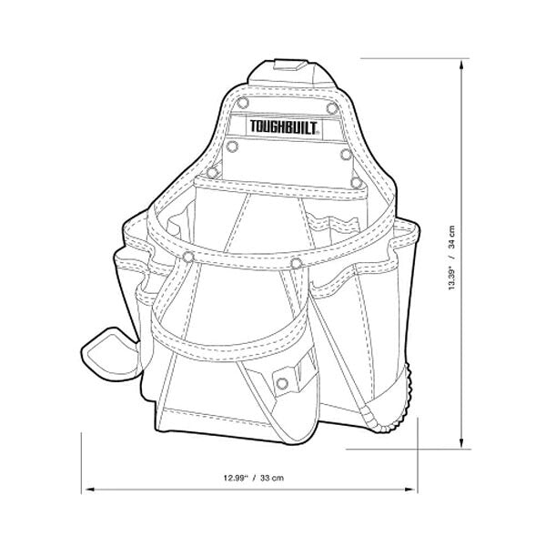 日本正規品 タフビルト CLIP TECH コントラクターポーチ 23ポケット キックスタンド 6層構造 腰袋 ワンタッチ着脱 (TB-CT-01)(856342005520) TOUGH BUILT