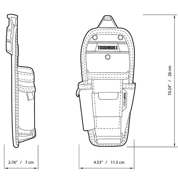 日本正規品 タフビルト CLIP TECH プライヤーポーチ M 調整式ポケット 長尺工具対応 巻尺クリップ 腰袋 ペンチ (TB-CT-35-M)(856760005287) TOUGH BUILT