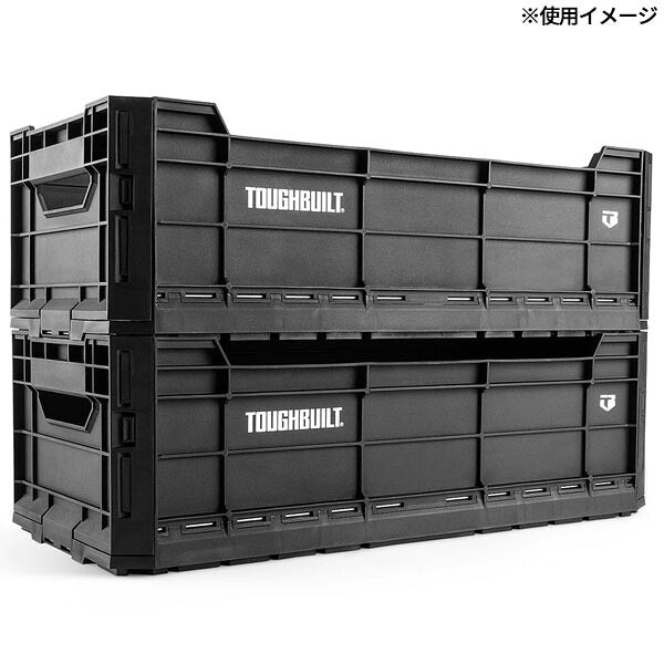 日本正規品 タフビルト フォールディングクレートボックス 折りたたみ 耐荷重23kg 積み重ね可 内寸61×26×18cm (TB-G1-A42-26)(840353700956) TOUGH BUILT