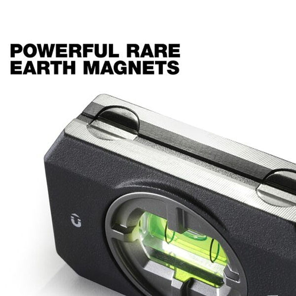 日本正規品 タフビルト 360ポケットレベル 回転バイアル 強力マグネット V溝 ダイキャスト 83mm 水平器 コンパクト (TB-H2-L-4R)(810023383451) TOUGH BUILT